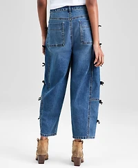 And Now This Women's Bow-Detail Barrel-Leg Jeans, Macy's Exclusive