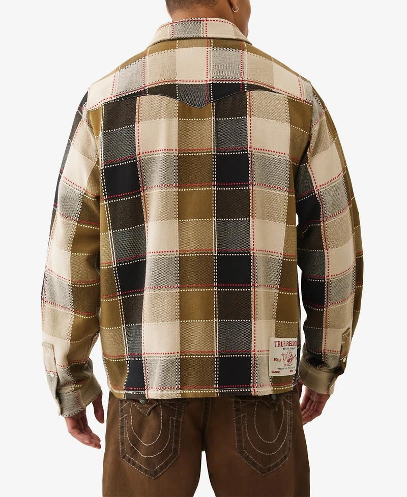 True Religion Men's Straight Hem Western Shirt