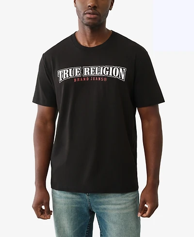 True Religion Men's Short-Sleeve Flock Buddha T-Shirt