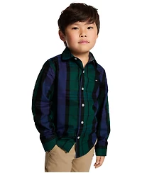 Tommy Hilfiger Boys 2T-7 Plaid Long Sleeve Shirt