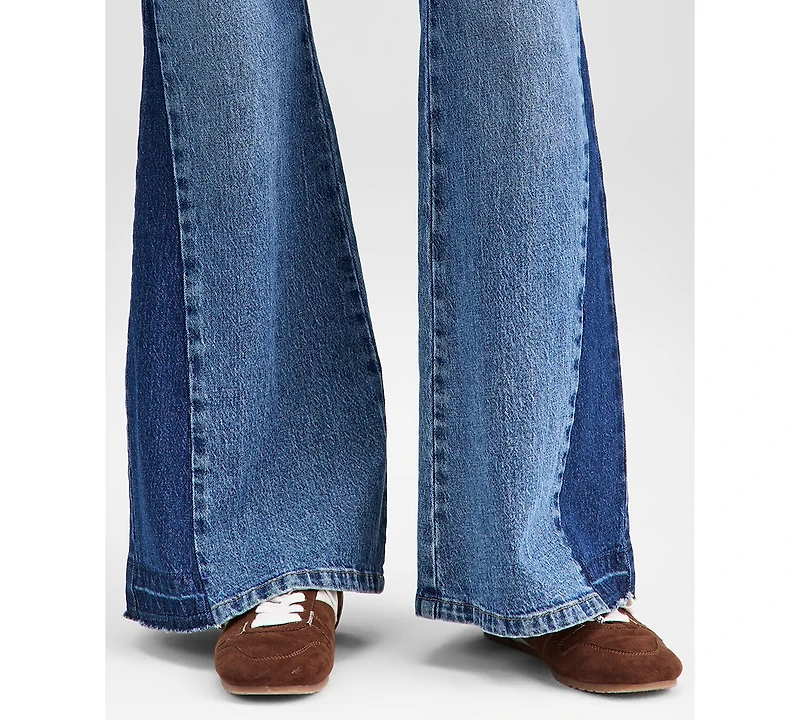 And Now This Petite Pieced Flare-Leg Jeans, Macy's Exclusive