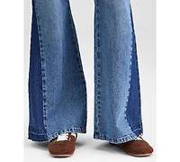 And Now This Petite Pieced Flare-Leg Jeans, Macy's Exclusive