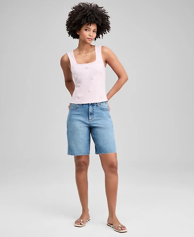 And Now This Women's High Rise Bermuda Jean Shorts, Macy's Exclusive