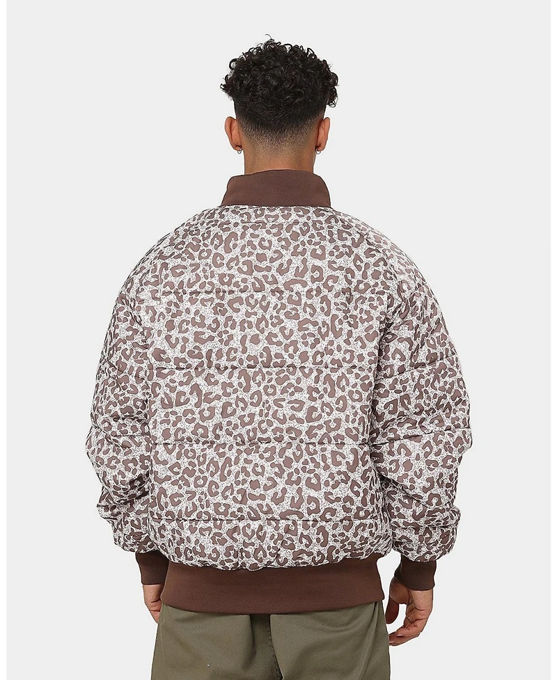 Xxiii Mens Leopard Print Puffer Jacket
