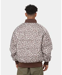 Xxiii Mens Leopard Print Puffer Jacket