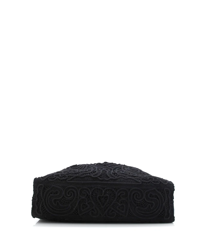 Pre-Owned Dolce & Gabbana Large Beatrice Tote Bag Crochet Lace Jacquard