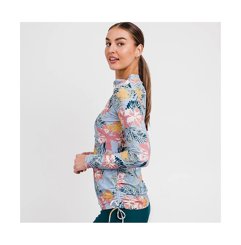 Calypsa Plus Half-Zip Nora Swim Top