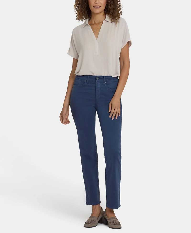 Nydj Petite High Rise Marilyn Straight Jeans
