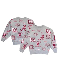 Gameday Couture Big Girls Gray Alabama Crimson Tide Always On Repeat Pullover Sweatshirt