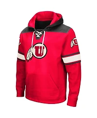 Colosseum Men's Red Utah Utes 2.0 Lace-Up Pullover Hoodie