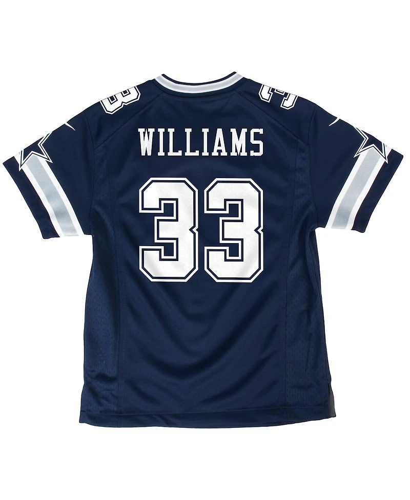 Nike Big Boys and Girls Javonte Williams Navy Dallas Cowboys Game Jersey