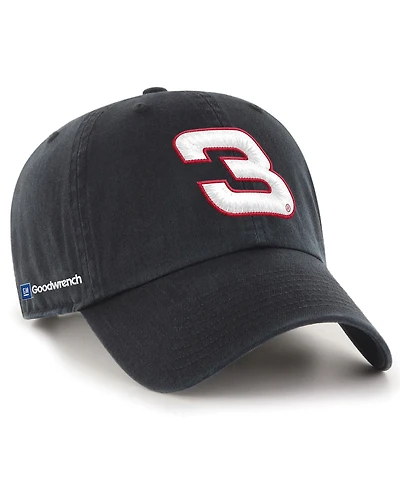 '47 Brand Men's 3 Black Richard Childress Racing Clean Up Adjustable Hat