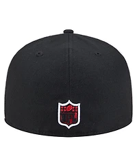 New Era Men's Black Kansas City Chiefs Soutache 59FIFTY Fitted Hat