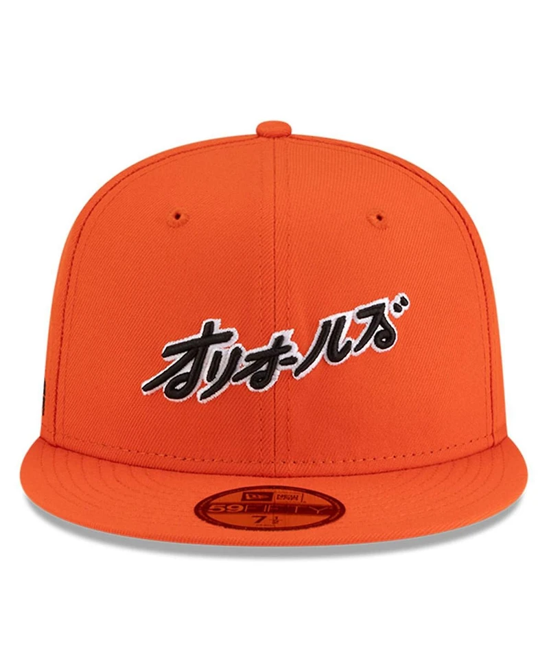 New Era x Hyperfly Men's Orange Baltimore Orioles 59FIFTY Fitted Hat