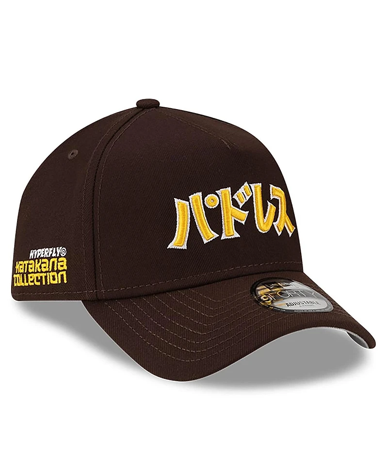 New Era x Hyperfly Men's Brown San Diego Padres A-Frame 9FORTY Adjustable Hat