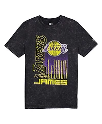 New Era Men's LeBron James Black Los Angeles Lakers Full Court Press Mineral Wash Player T-Shirt