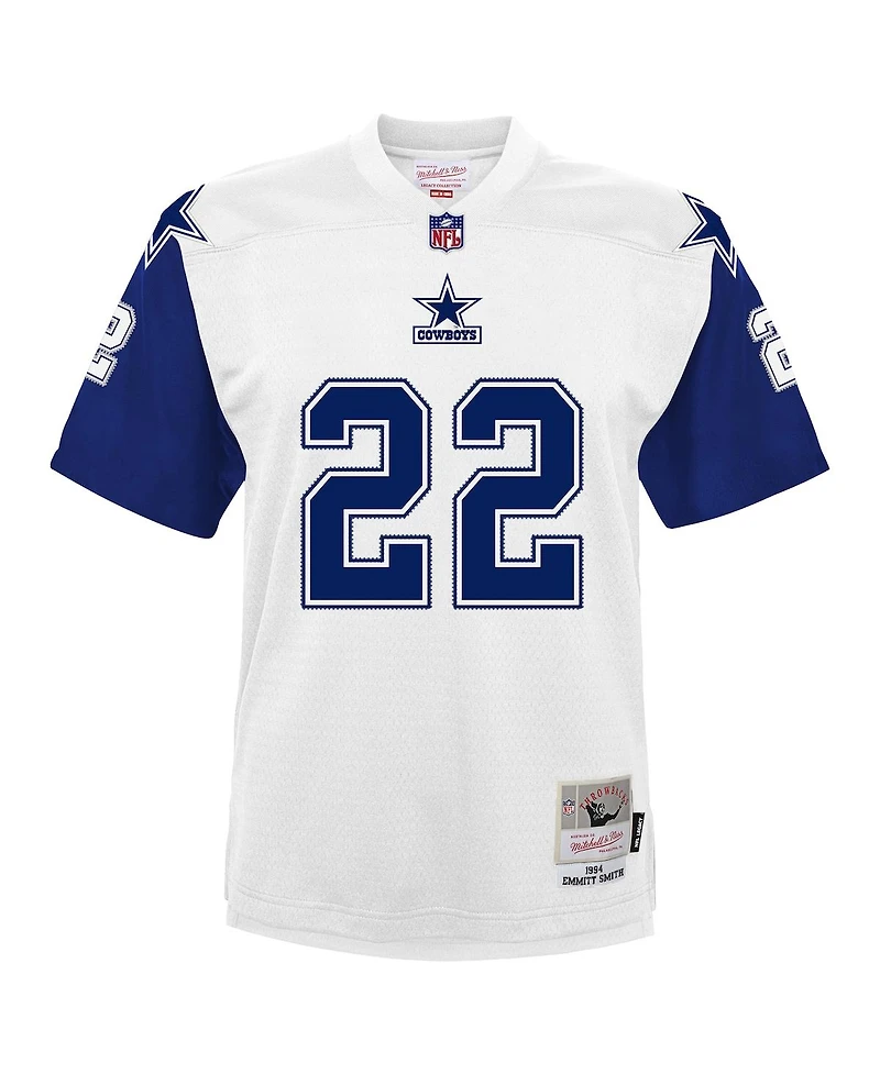 Mitchell & Ness Big Boys and Girls Emmitt Smith White Dallas Cowboys 1994 Alternate Legacy Jersey