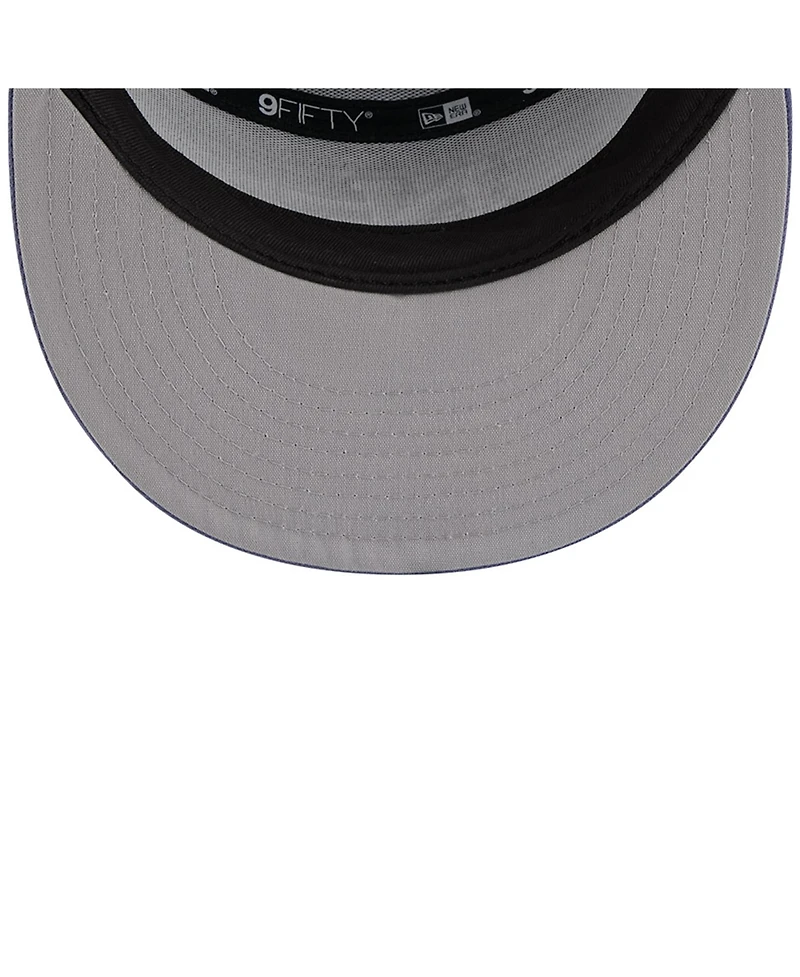 New Era Men's Gray/Meadow Blue New England Patriots 2025 Rivalries Collection Team Split Panel 9FIFTY Snapback Hat