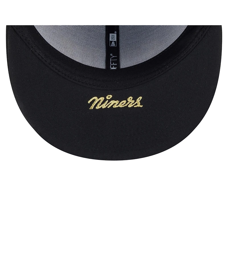 New Era Men's Black San Francisco 49ers 2025 Rivalries Collection Sideline Rope 59FIFTY Fitted Hat