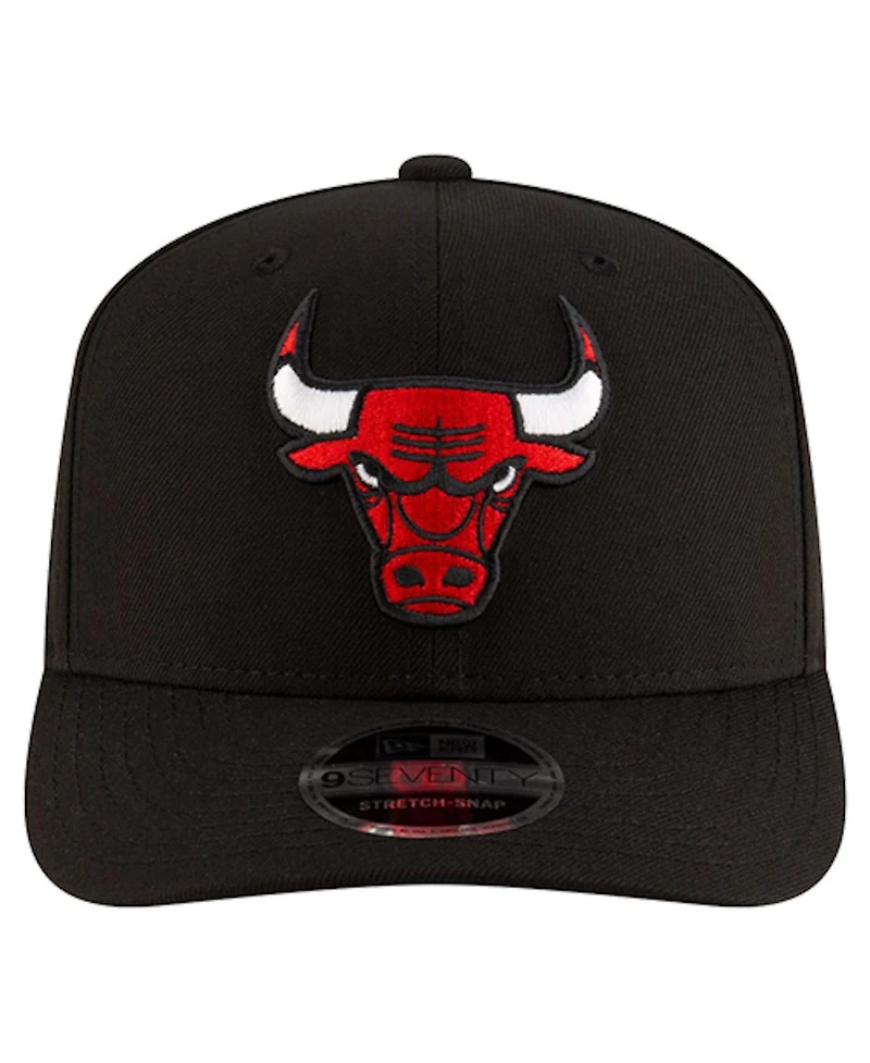 New Era Men's Black Chicago Bulls 9SEVENTY Stock Adjustable Hat