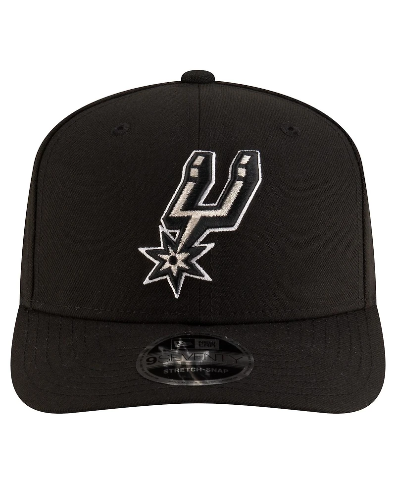New Era Men's Black San Antonio Spurs 9SEVENTY Stock Adjustable Hat