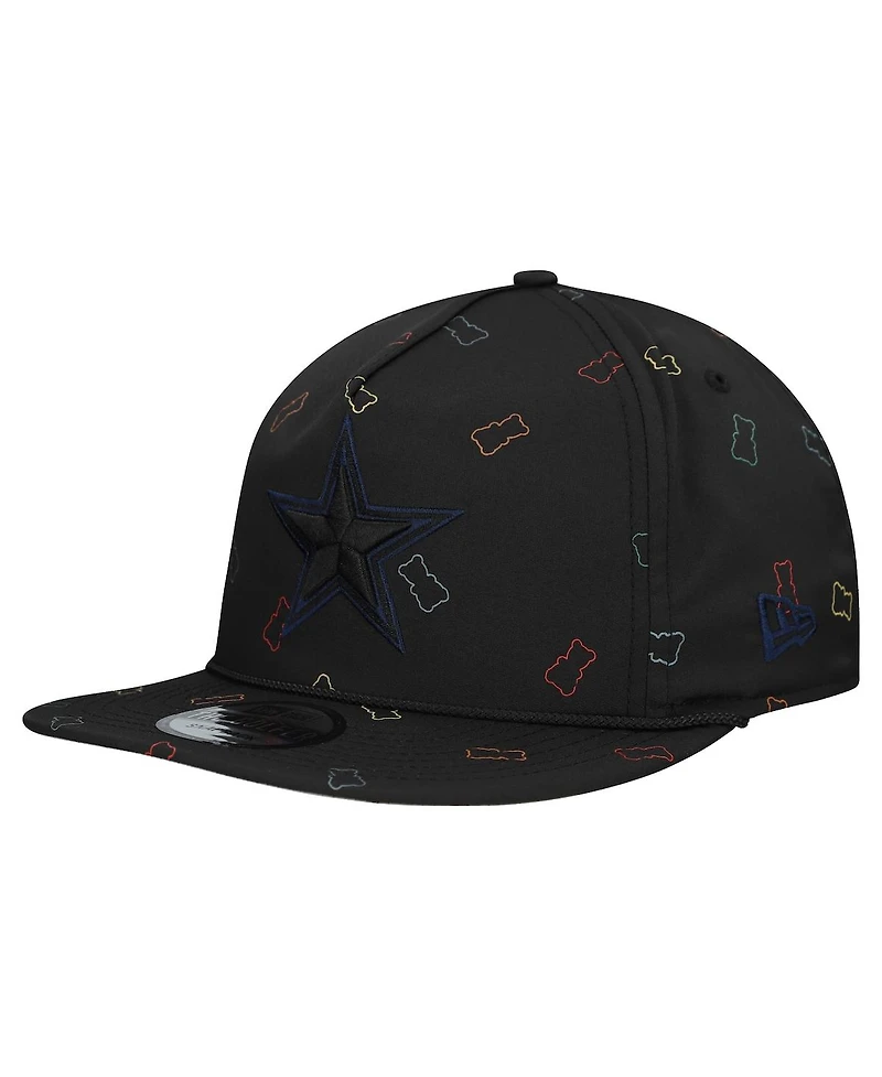 New Era Men's Black Dallas Cowboys Gummy Golfer Snapback Hat