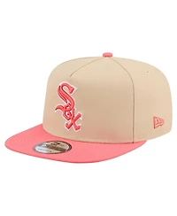 New Era Men's Light Beige/ Chicago White Sox Color Pack A-Frame 9FIFTY Snapback Hat