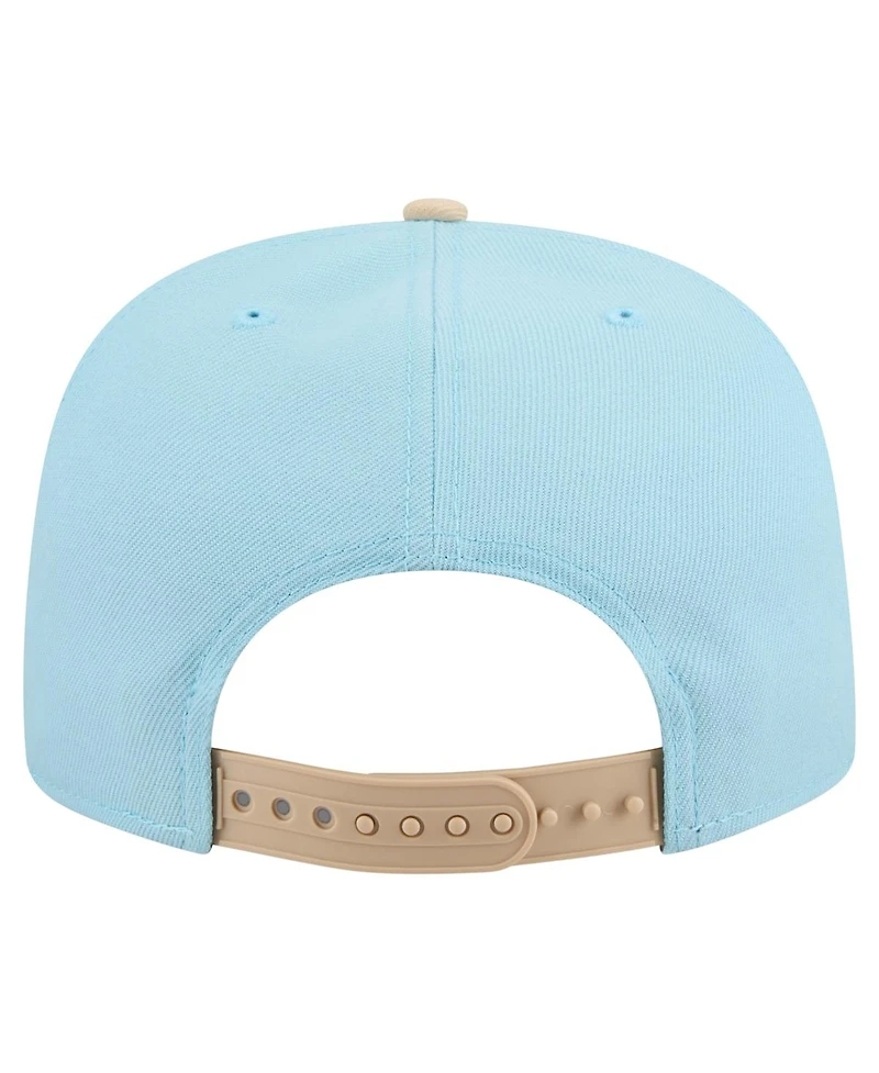 New Era Men's Light Blue/Light Beige Chicago Cubs Color Pack A-Frame 9FIFTY Snapback Hat