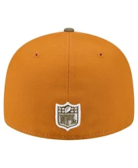 New Era Men's Olive/Brown Buffalo Bills Two-Tone Color Pack Split Panel 59FIFTY Fitted Hat