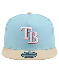 New Era Men's Light Blue/Light Beige Tampa Bay Rays Color Pack A-Frame 9FIFTY Snapback Hat
