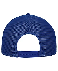 New Era Men's Cream/Royal Seattle Seahawks Throwback Cutout A-Frame 9FIFTY Snapback Hat