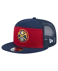 New Era Men's Red/Navy Denver Nuggets Outdoor Split Panel 9FIFTY Snapback Hat