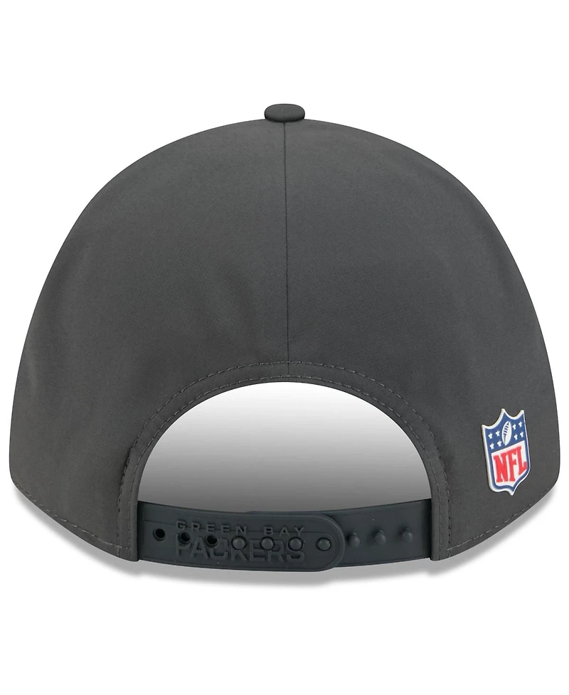 New Era Men's Charcoal Green Bay Packers 2025 Sideline Cold Weather 9FORTY M-Crown Adjustable Hat