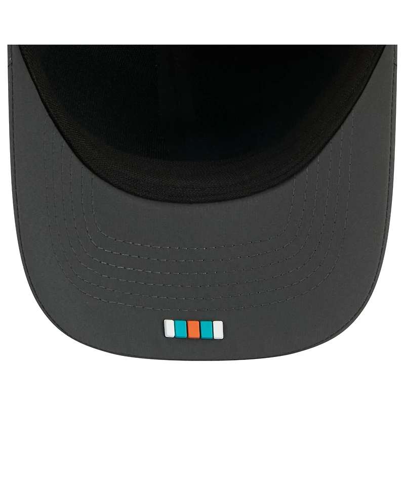 New Era Men's Charcoal Miami Dolphins 2025 Sideline Cold Weather 9FORTY M-Crown Adjustable Hat