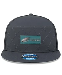 New Era Men's Charcoal Philadelphia Eagles 2025 Sideline Cold Weather Split Panel 9FIFTY Snapback Hat