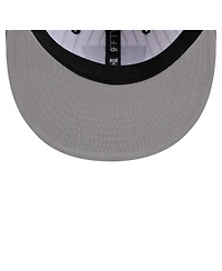 New Era Men's White Brooklyn Nets Deceptor Pinstripe 9FIFTY Snapback Hat