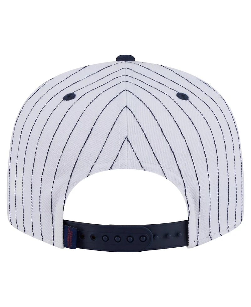 New Era Men's White La Clippers Deceptor Pinstripe 9FIFTY Snapback Hat
