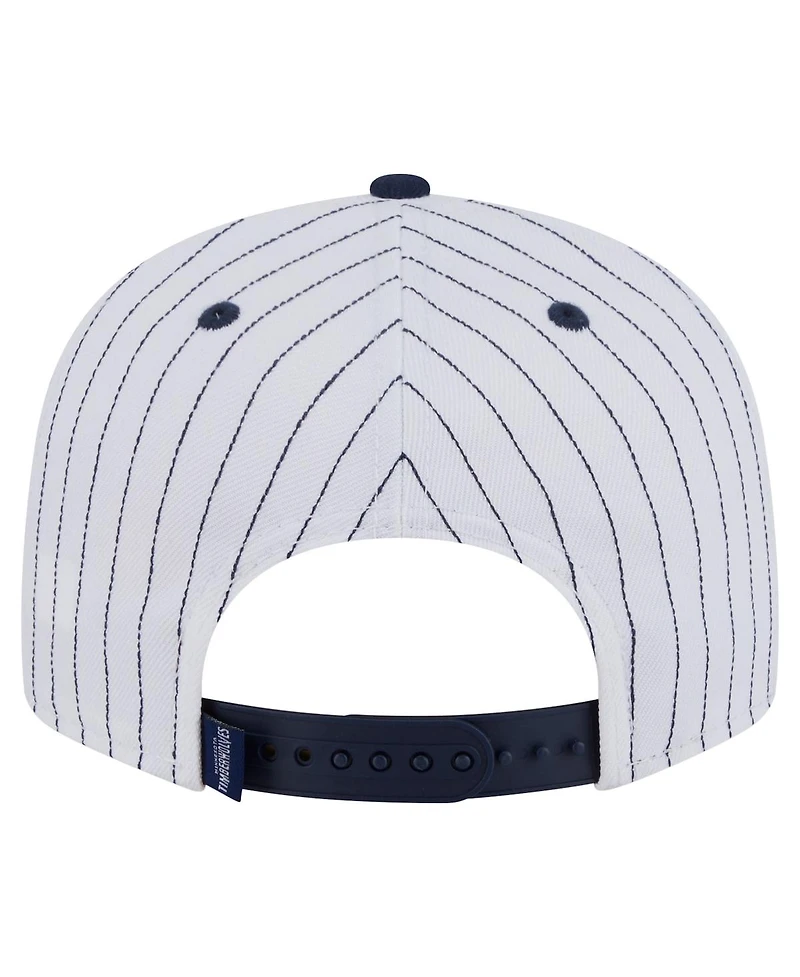New Era Men's White Minnesota Timberwolves Deceptor Pinstripe 9FIFTY Snapback Hat