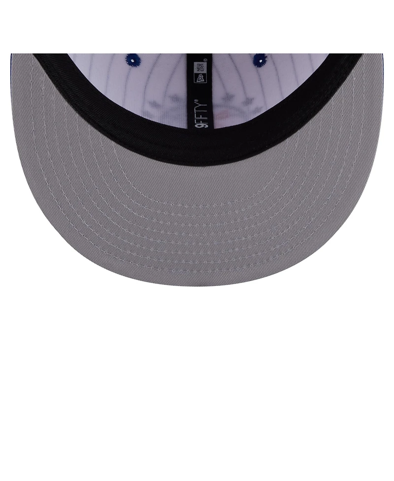 New Era Men's White Philadelphia 76ers Deceptor Pinstripe 9FIFTY Snapback Hat