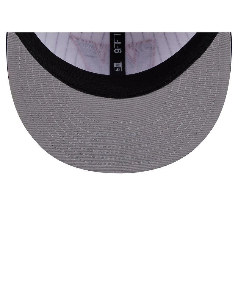 New Era Men's White Washington Wizards Deceptor Pinstripe 9FIFTY Snapback Hat