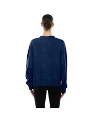 New Era Women's Navy Detroit Tigers Boxy Mineral Wash Dolmen Sleeve Sweatshirt