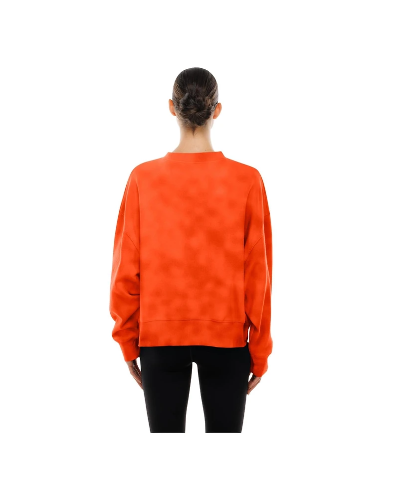 New Era Women's Orange Wnba Oversized Mineral Wash Sweatshirt
