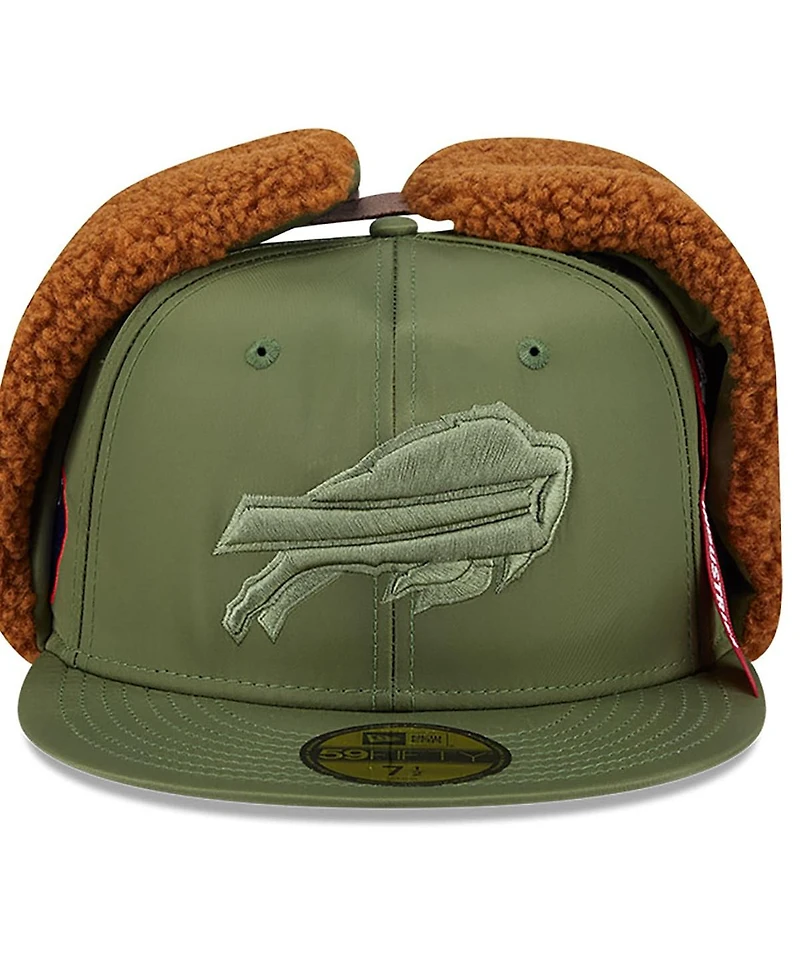 New Era x Alpha Men's Industries Olive Buffalo Bills Dog Ears 59FIFTY Fitted Hat