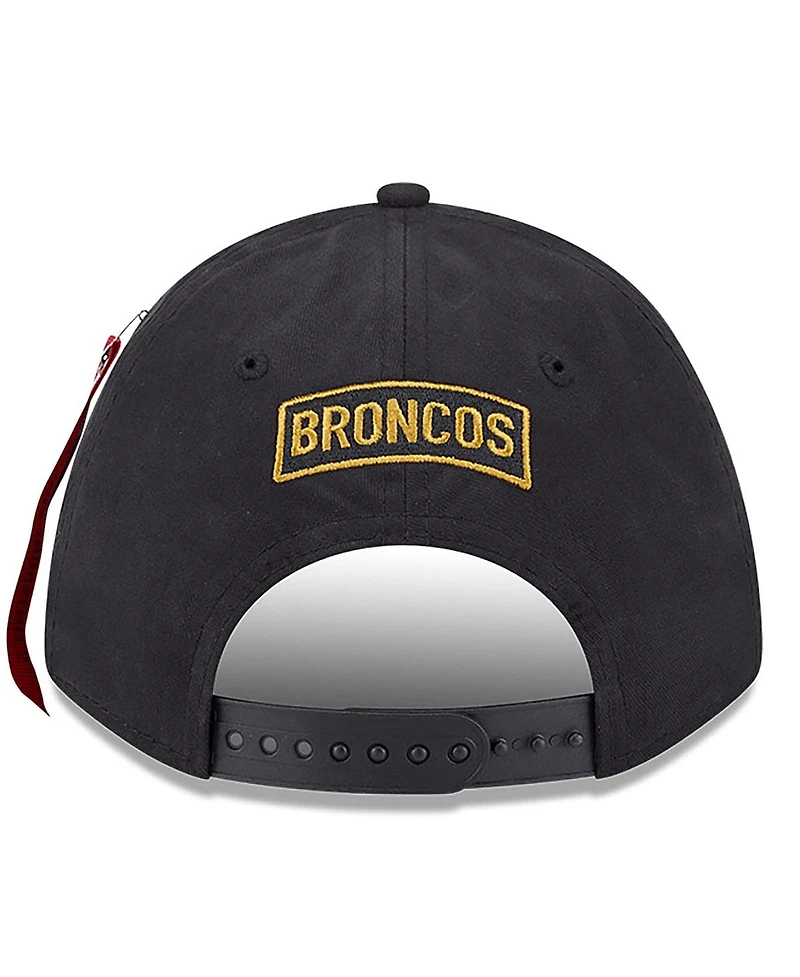 New Era x Alpha Men's Industries Black Denver Broncos A-Frame 9FORTY Adjustable Hat