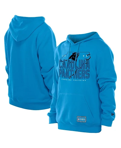 New Era Men's Carolina Blue Carolina Panthers Combine Authentic Local State Throwback Hoodie