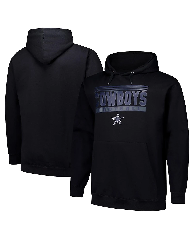 Fanatics Men's Black Dallas Cowboys Big Tall Pop Pullover Hoodie