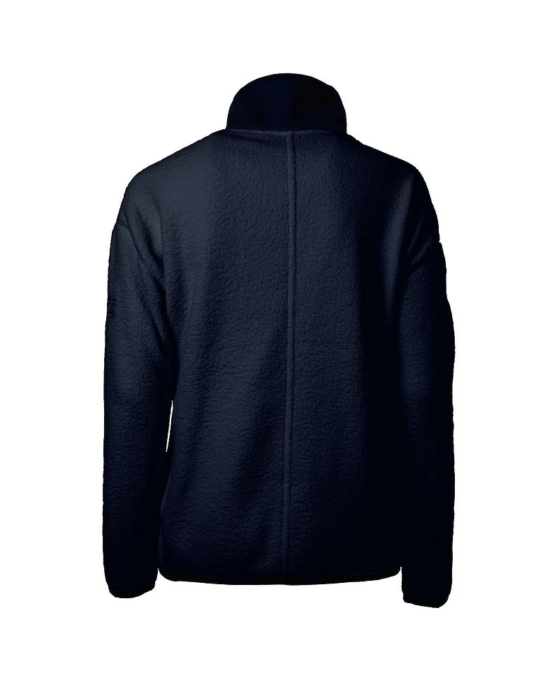 Cutter & Buck Women's Navy Notre Dame Fighting Irish Alumni Cascade Eco Sherpa Full-Zip Fleece Jacket