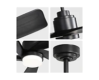 52-inch Modern Stylish 5-Blade Ceiling Fan with Remote Control and Light Source