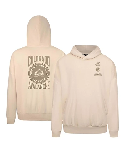 Levelwear Men's Cream Colorado Avalanche Contact Stamp Pullover Hoodie