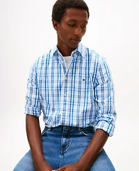 Tommy Hilfiger Men's Flex Poplin Medium Check Shirt